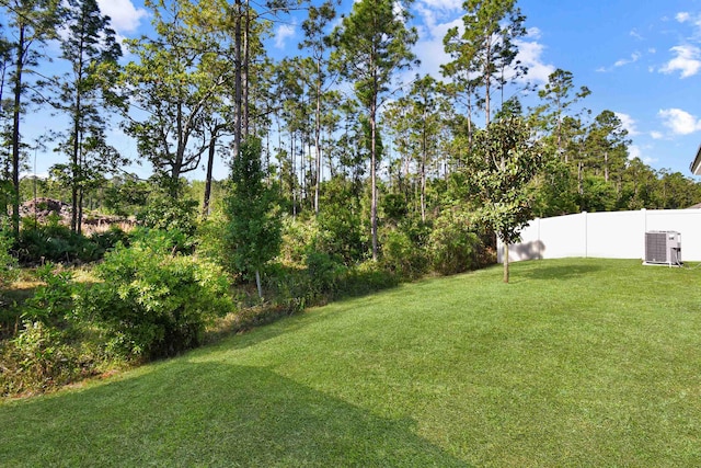 181 Narvarez Ave, Saint Augustine, FL 32084 - view of yard featuring central AC and fence
