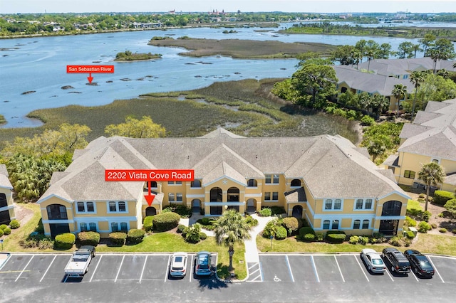2202 Vista Cove Rd, Saint Augustine, FL 32084 - aerial view of property and surrounding area with a nearby body of water