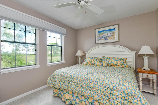 2202 Vista Cove Rd, Saint Augustine, FL 32084 - bedroom with carpet, baseboards, and a ceiling fan