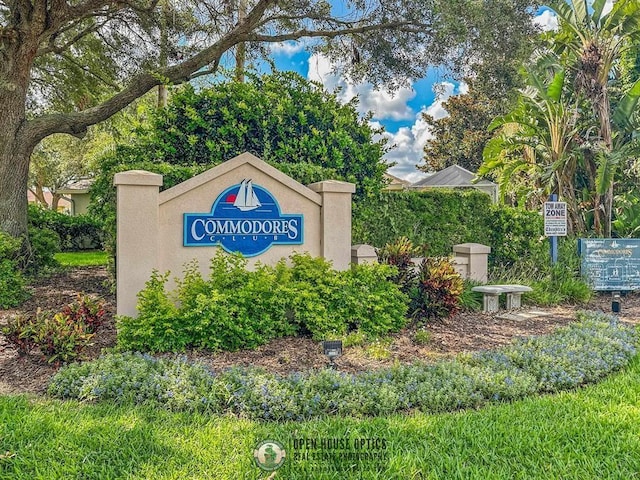 view of community sign