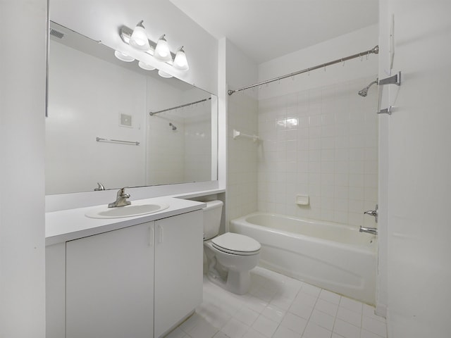 520 Florida Club Blvd Unit 310, Saint Augustine, FL 32084 - full bathroom with vanity, tile patterned flooring, shower / tub combination, toilet, and visible vents