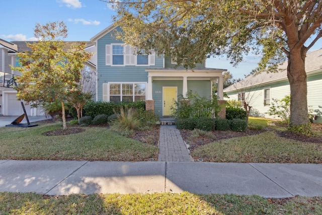 view of front of house with a front yard