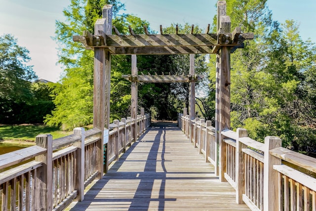 view of home's community with a pergola