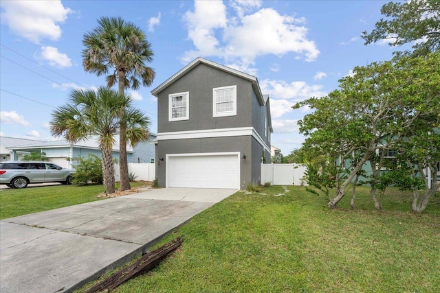 28 S Comares Ave, Saint Augustine, FL 32080 - view of front of home featuring an attached garage, driveway, and stucco siding