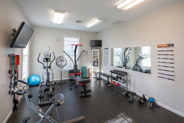 view of exercise room