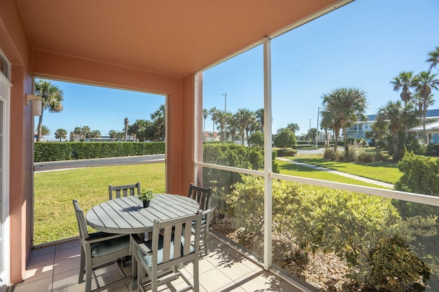 view of sunroom