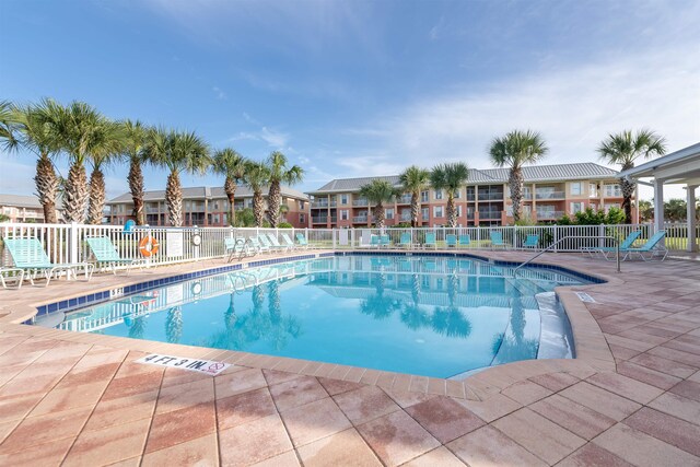 view of pool with a patio