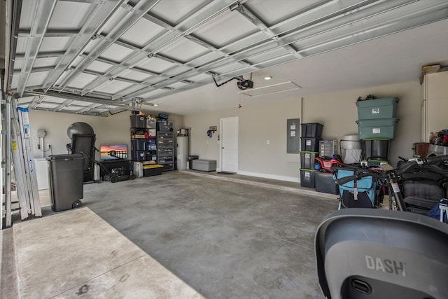 52 Lumberjack Trl, Palm Coast, FL 32137 - garage featuring a garage door opener and electric panel