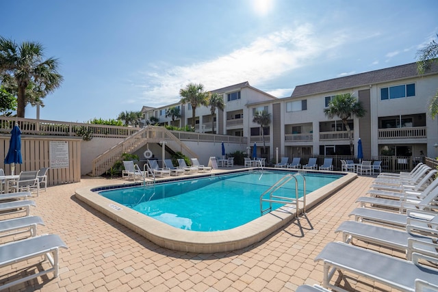 view of pool with a patio