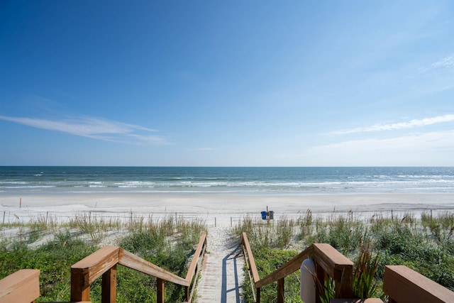 water view with a view of the beach