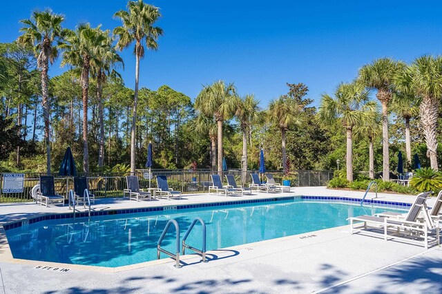 view of pool with a patio area