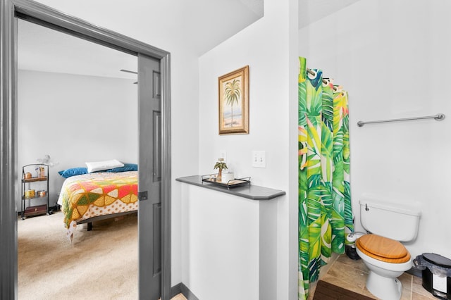 4405 Alvin St, Hastings, FL 32145 - ensuite bathroom with toilet and curtained shower