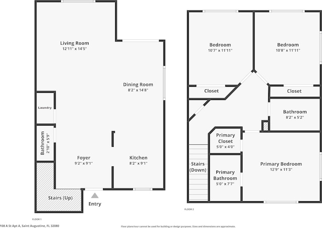 108 A St Unit A, Saint Augustine, FL 32080 - view of room layout