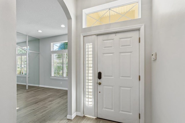 foyer entrance featuring light hardwood / wood-style floors