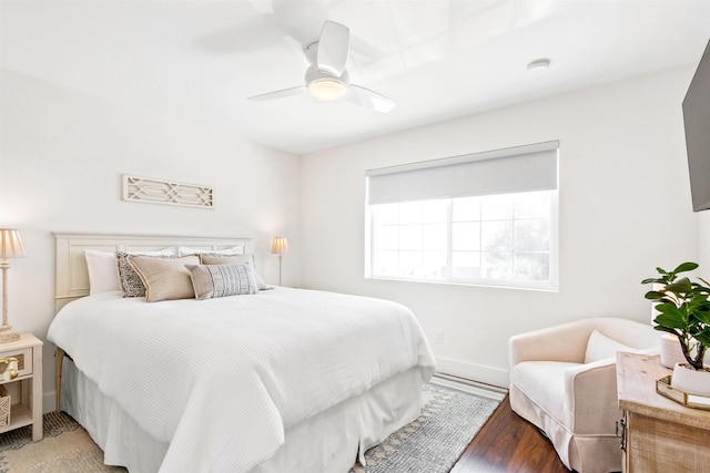 211 2nd St, Saint Augustine, FL 32080 - bedroom featuring wood finished floors and ceiling fan