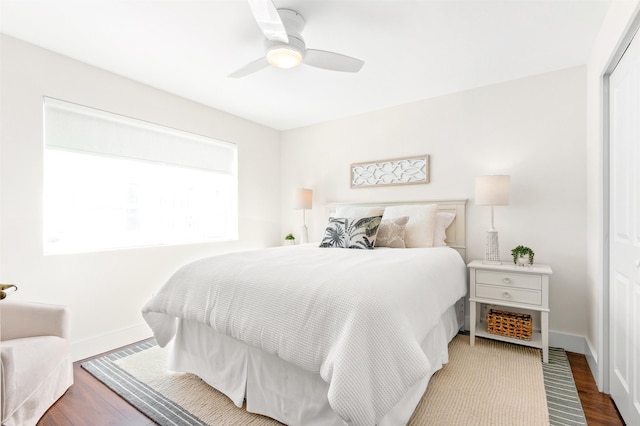 211 2nd St, Saint Augustine, FL 32080 - bedroom featuring wood finished floors and a ceiling fan