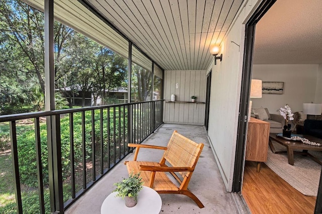 view of sunroom