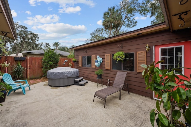 view of patio with a grill