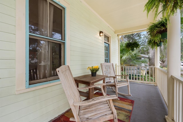 exterior space featuring a porch