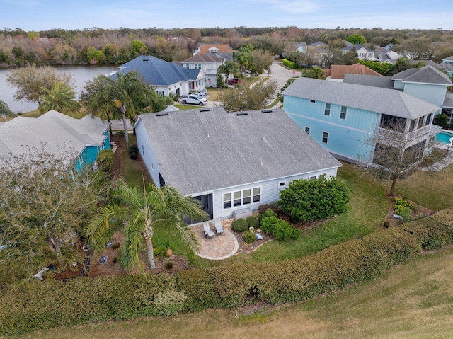 aerial view featuring a residential view