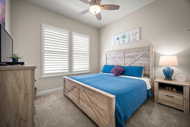 118 Lamego Ln, Saint Augustine, FL 32095 - bedroom featuring carpet floors, baseboards, and a ceiling fan
