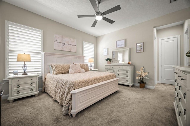 118 Lamego Ln, Saint Augustine, FL 32095 - bedroom featuring light carpet, baseboards, and ceiling fan