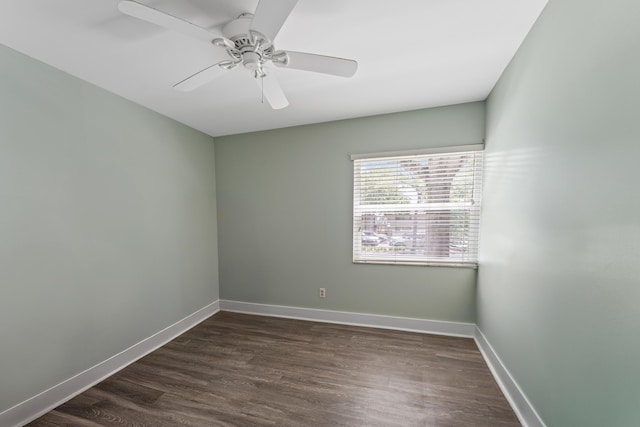 7 Andalusia Ct, Saint Augustine, FL 32086 - spare room with ceiling fan and dark wood finished floors