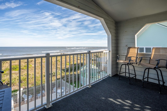 2900 Coastal Hwy, Saint Augustine, FL 32084 - balcony featuring a view of the beach and a water view
