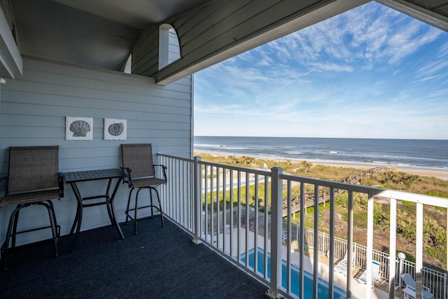 2900 Coastal Hwy, Saint Augustine, FL 32084 - balcony featuring a view of the beach and a water view