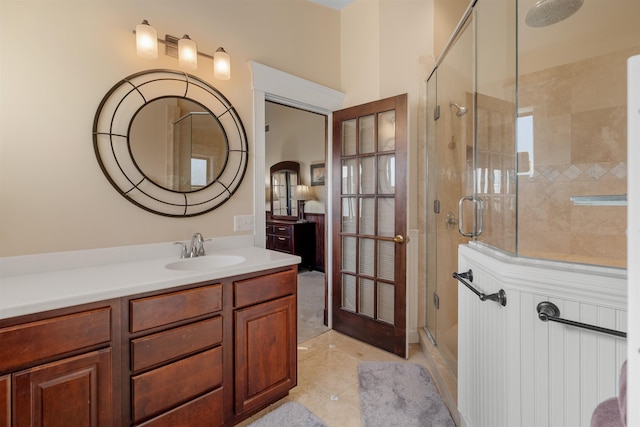 2900 Coastal Hwy, Saint Augustine, FL 32084 - bathroom with vanity and a stall shower
