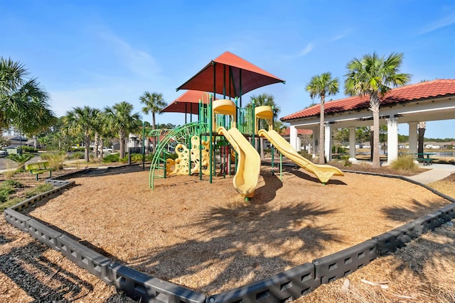 view of jungle gym