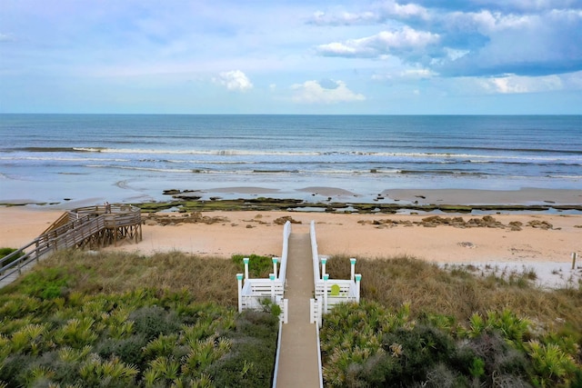 property view of water with a view of the beach