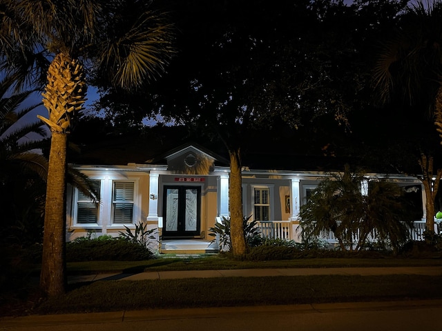 view of front of property with covered porch