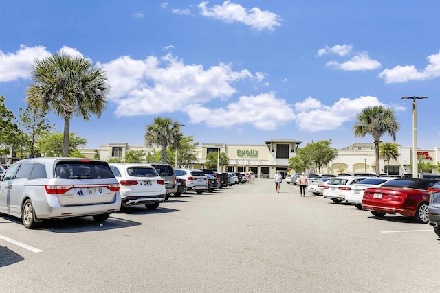 view of parking / parking lot