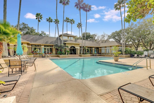 view of pool with a patio