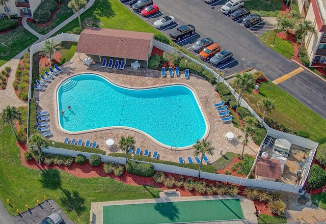 birds eye view of property