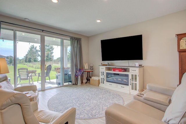 24 Pepperpike Way, Saint Augustine, FL 32092 - living area featuring wood finished floors and recessed lighting