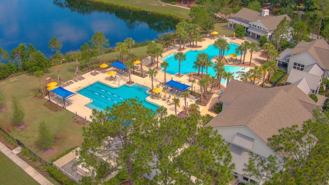24 Pepperpike Way, Saint Augustine, FL 32092 - drone / aerial view of a pool and a large body of water