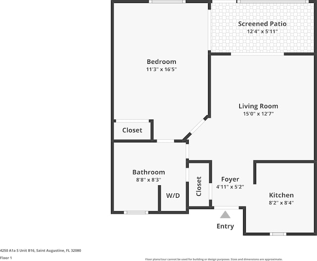 4250 A1A S B16 Unit B16, Saint Augustine, FL 32080 - view of room layout