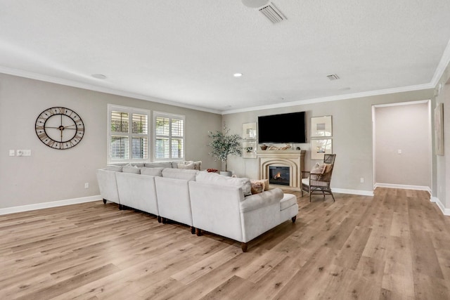 119 Duck Pond Dr, Saint Augustine, FL 32086 - living area with ornamental molding, baseboards, and light wood-type flooring