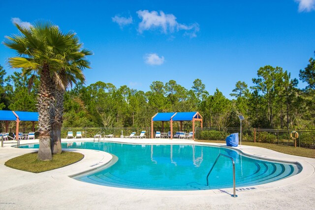 119 Duck Pond Dr, Saint Augustine, FL 32086 - pool featuring a patio and fence