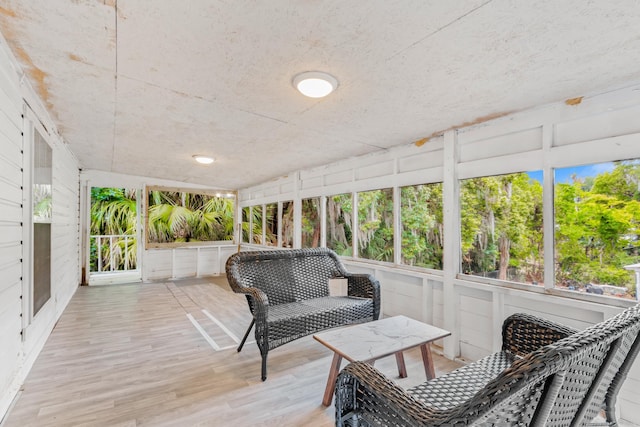 view of sunroom