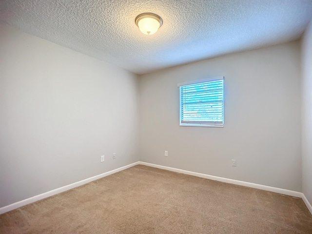 empty room featuring carpet floors and a textured ceiling