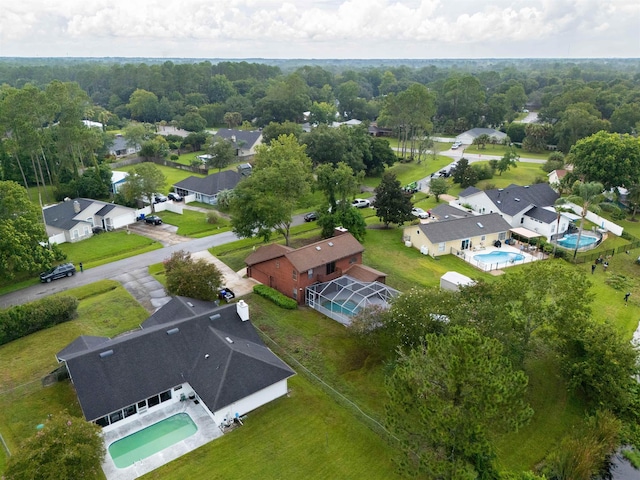 4109 Pine Run Cir, Saint Augustine, FL 32086 - aerial perspective of suburban area featuring a pool area