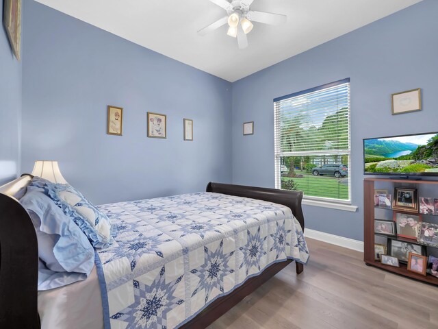1201 Ellington Ct, Saint Augustine, FL 32084 - bedroom featuring multiple windows, wood finished floors, and ceiling fan