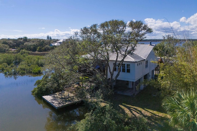6698 Nassau St, Saint Augustine, FL 32080 - view from above of property with a nearby body of water