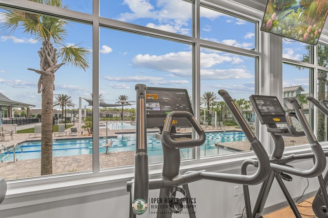view of gym