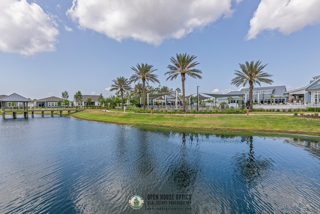 property view of water featuring a residential view