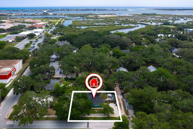 13 Douglas Ave, Saint Augustine, FL 32084 - aerial view of property and surrounding area with a large body of water