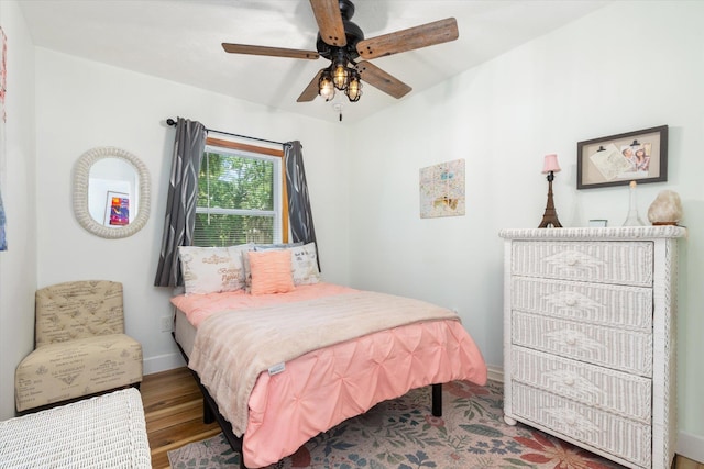 13 Douglas Ave, Saint Augustine, FL 32084 - bedroom featuring wood finished floors, baseboards, and a ceiling fan
